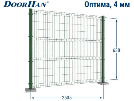 Купить 3D заборную секцию ДорХан 2535×630 мм в Улан-Удэ от 1330 руб.